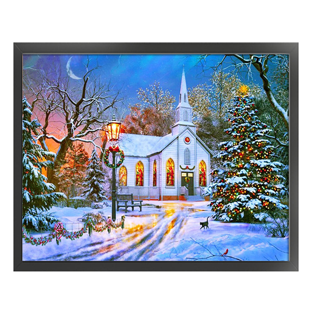 Winter Christmas Igloo - 11CT Stamped Cross Stitch 60*50CM(Joy Sunday)