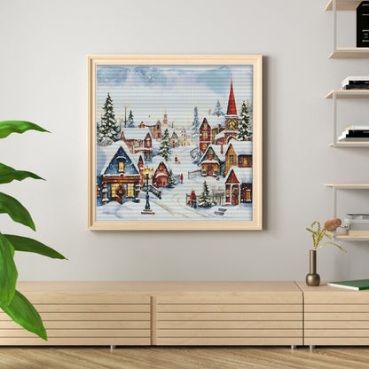 Winter Christmas Igloo - 11CT Stamped Cross Stitch 60*50CM(Joy Sunday)