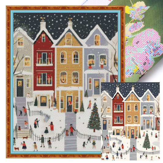 Winter Igloo - 11CT Stamped Cross Stitch 50*65CM(Joy Sunday)