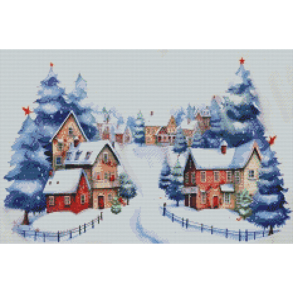 Winter Igloo - 11CT Stamped Cross Stitch 60*40CM(Joy Sunday)