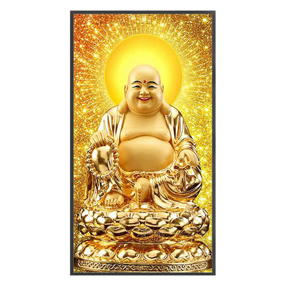 Golden Buddha Statue - 11CT Stamped Cross Stitch 40*70CM(Joy Sunday)