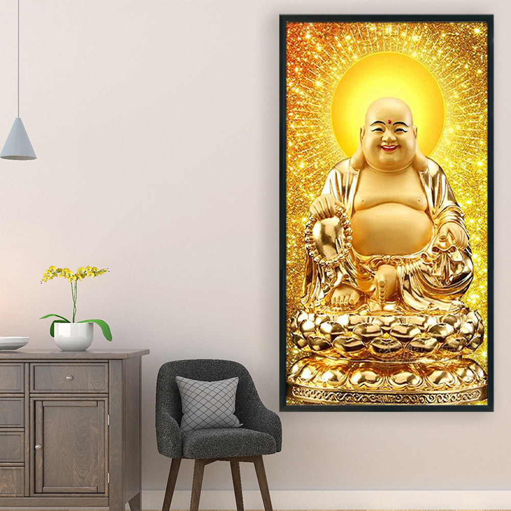 Golden Buddha Statue - 11CT Stamped Cross Stitch 40*70CM(Joy Sunday)