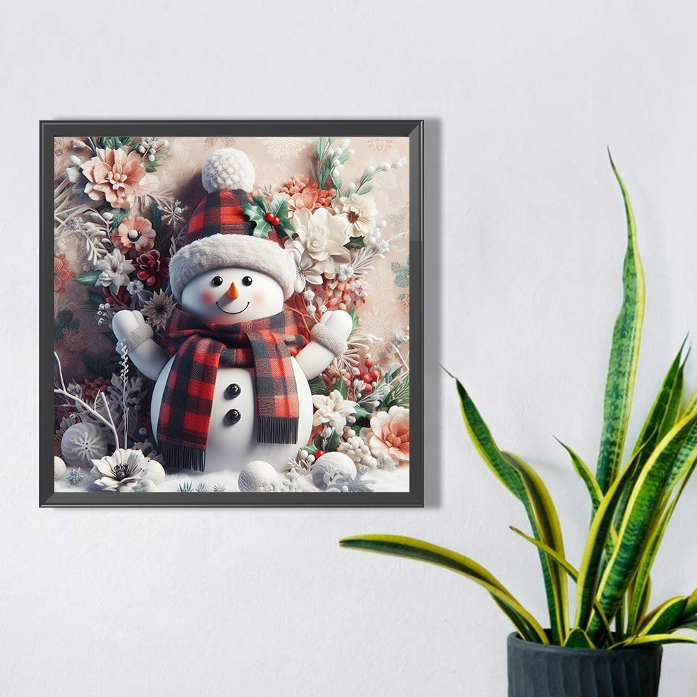 Christmas Snowman - Full AB Square Drill Diamond Painting 40*40CM