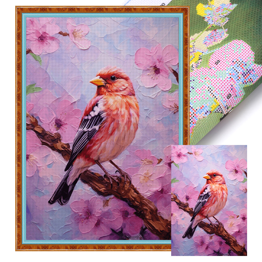 Bird - 18CT Stamped Cross Stitch 25*35CM(Joy Sunday)