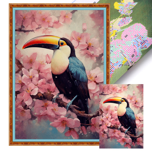 Toucan - 18CT Stamped Cross Stitch 25*35CM(Joy Sunday)