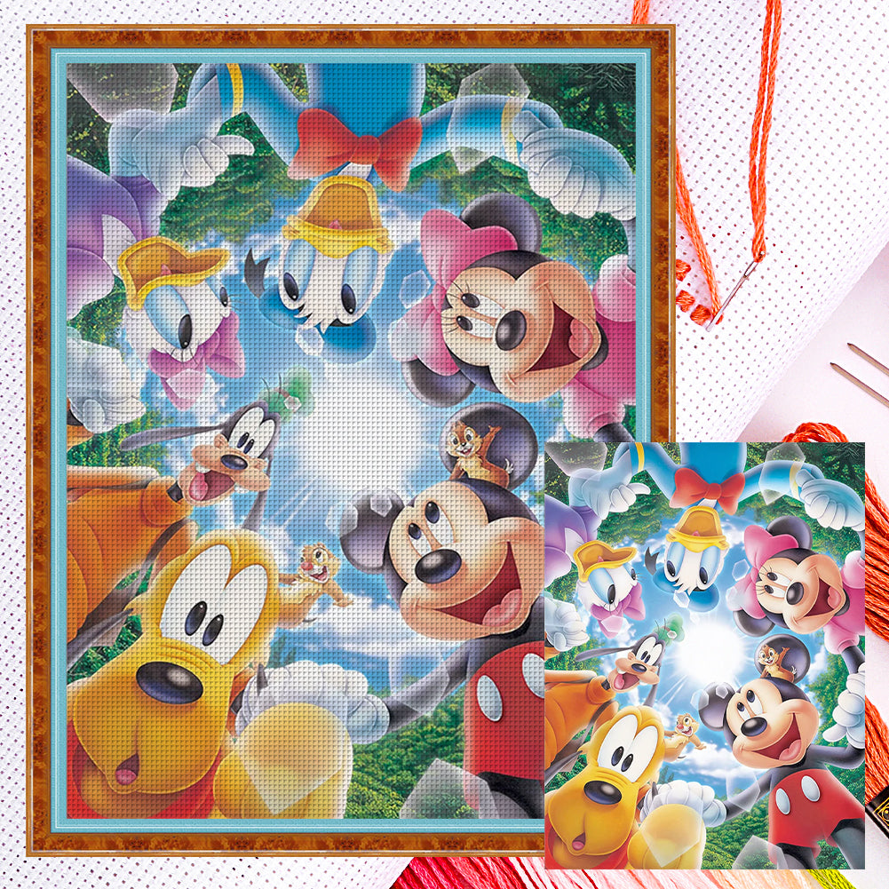 Disney Characters - 11CT Counted Cross Stitch 40*53CM(Joy Sunday)