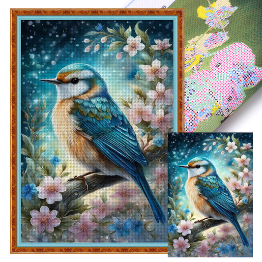 Peach Blossoms And Birds - 11CT Stamped Cross Stitch 40*60CM(Joy Sunday)