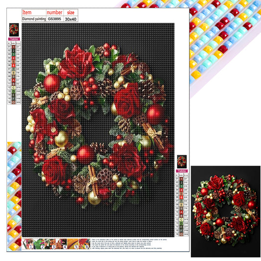 Wreath - Full Square Drill Diamond Painting 30*40CM