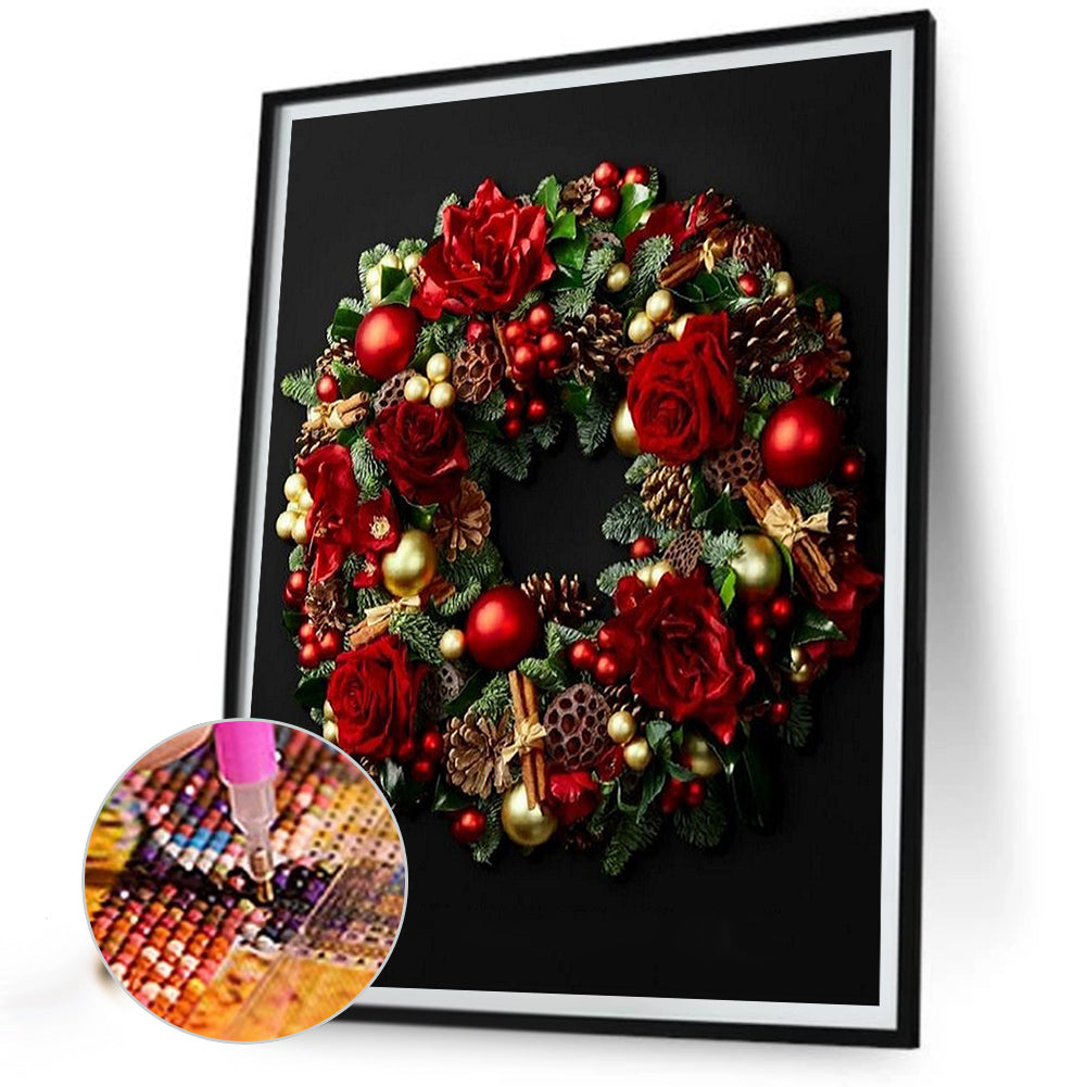 Wreath - Full Square Drill Diamond Painting 30*40CM