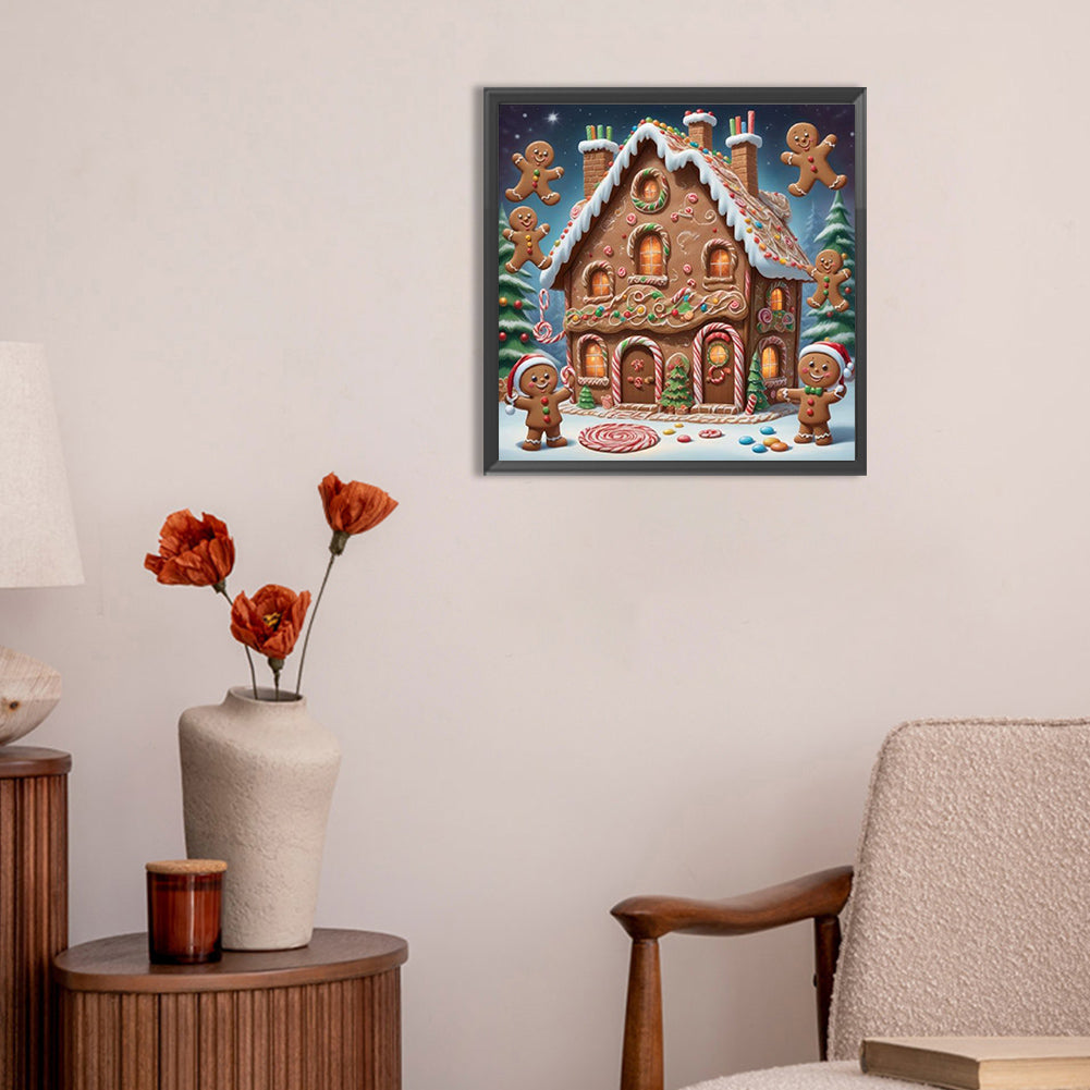 Christmas Cookie House - Full Round Drill Diamond Painting 30*30CM