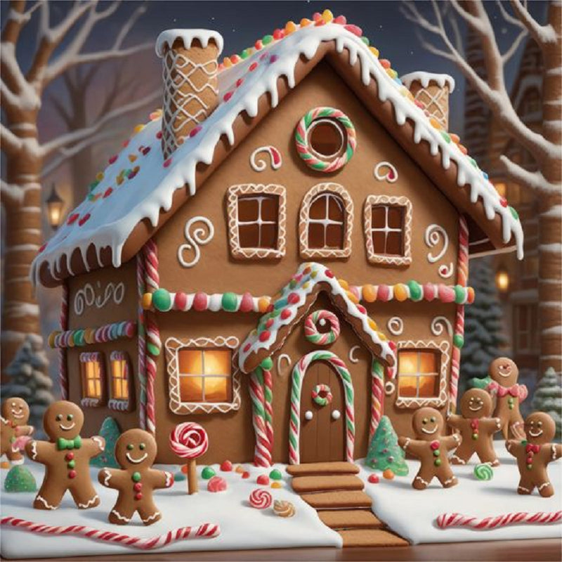 Christmas Cookie House - Full Round Drill Diamond Painting 30*30CM