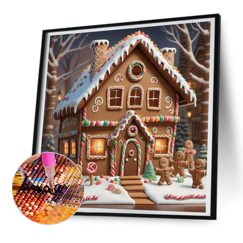 Christmas Cookie House - Full Round Drill Diamond Painting 30*30CM