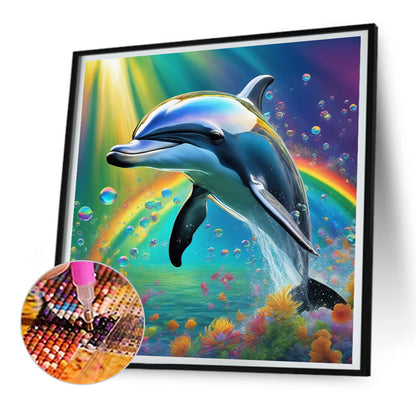Dolphin - Full Round Drill Diamond Painting 30*30CM