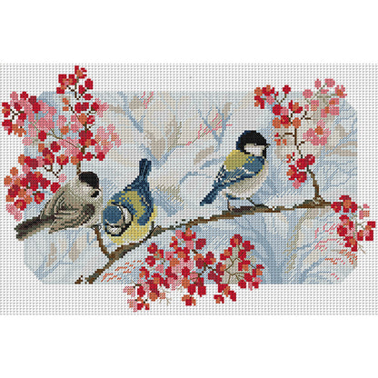 Three Little Birds Five - 14CT Stamped Cross Stitch 42*28CM(Joy Sunday)