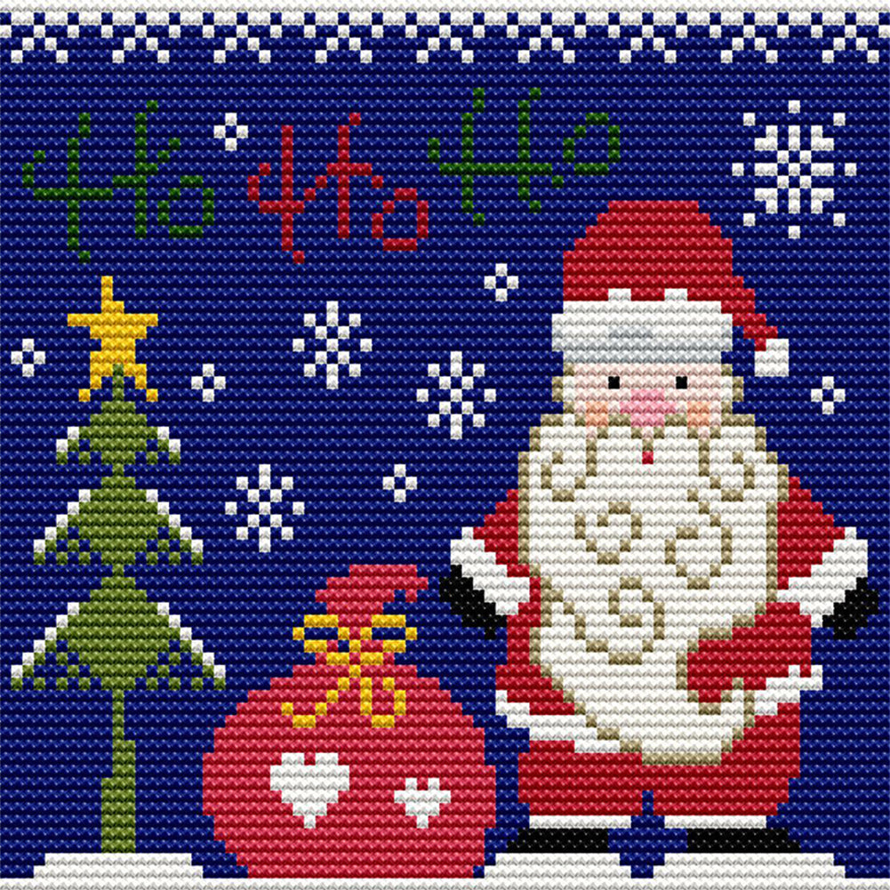 Santa Claus Seven - 14CT Stamped Cross Stitch 19*18CM(Joy Sunday)