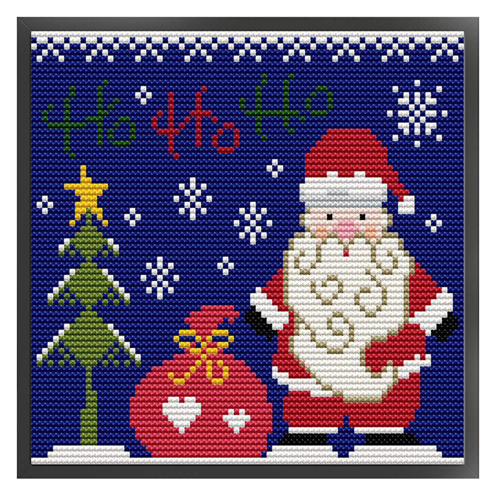 Santa Claus Seven - 14CT Stamped Cross Stitch 19*18CM(Joy Sunday)