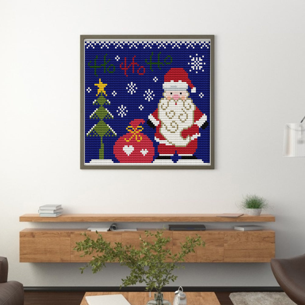 Santa Claus Seven - 14CT Stamped Cross Stitch 19*18CM(Joy Sunday)