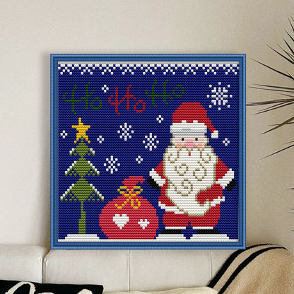 Santa Claus Seven - 14CT Stamped Cross Stitch 19*18CM(Joy Sunday)