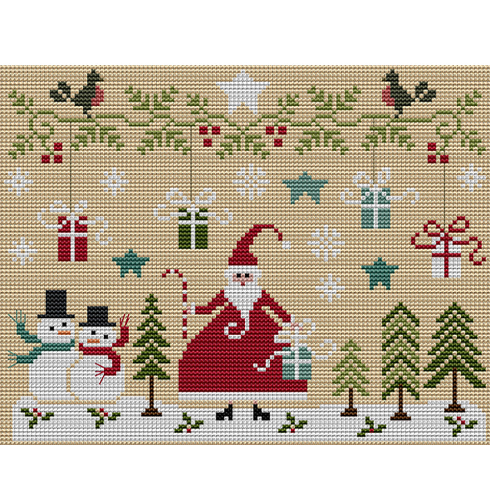 Santa Claus Eleven - 14CT Stamped Cross Stitch 29*22CM(Joy Sunday)