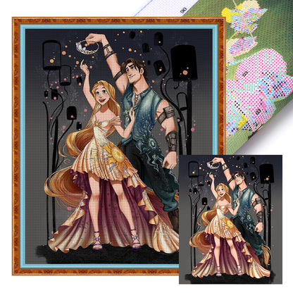 Long Hair Princess - 11CT Stamped Cross Stitch 40*50CM(Joy Sunday)