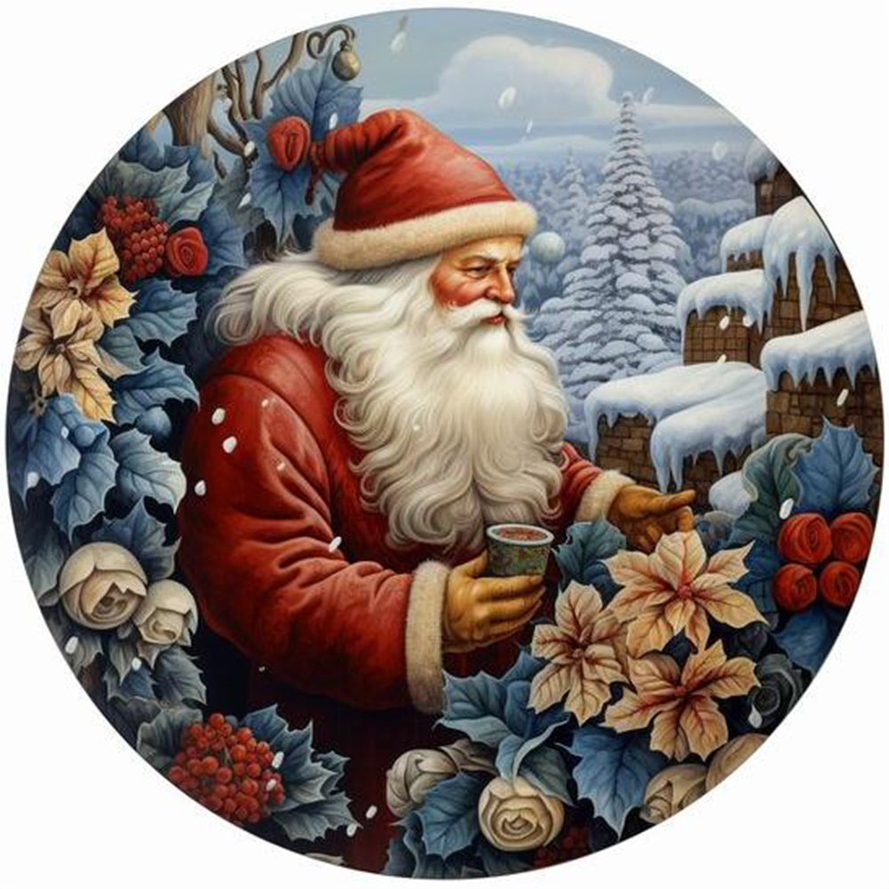 Santa Claus - Full Round Drill Diamond Painting 30*30CM