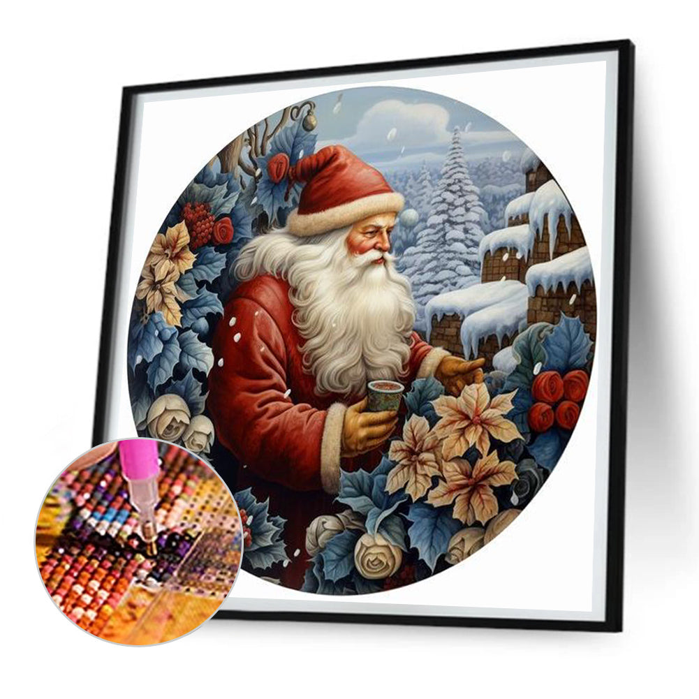 Santa Claus - Full Round Drill Diamond Painting 30*30CM