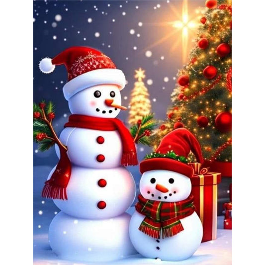 Christmas Snowman - Full Round Drill Diamond Painting 30*40CM