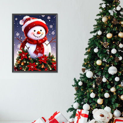 Christmas Snowman - Full Round Drill Diamond Painting 30*40CM