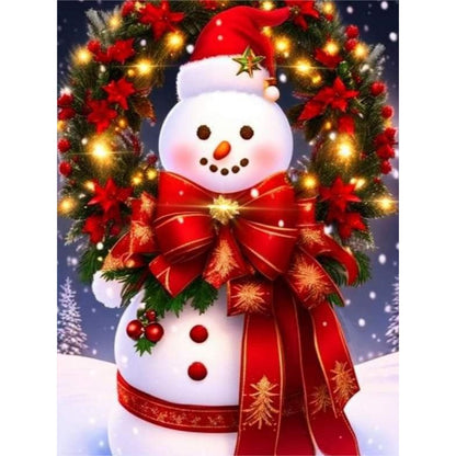 Christmas Snowman - Full Round Drill Diamond Painting 30*40CM