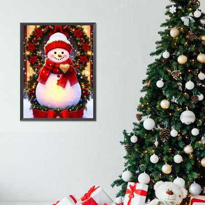 Christmas Snowman - Full Round Drill Diamond Painting 30*40CM