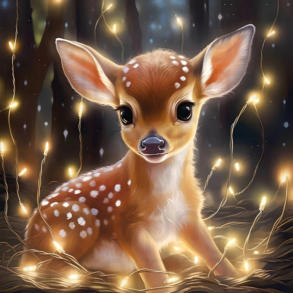 Light Deer - Full Round Drill Diamond Painting 50*50CM