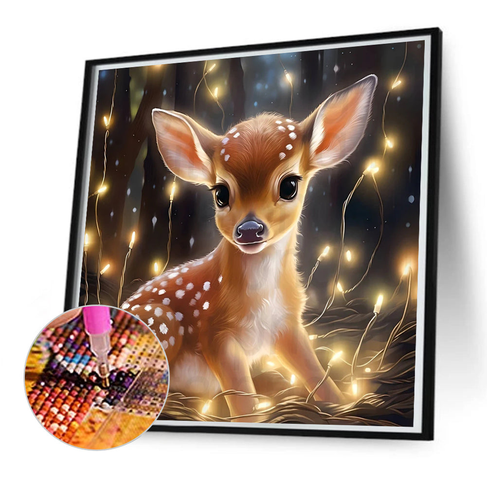 Light Deer - Full Round Drill Diamond Painting 50*50CM