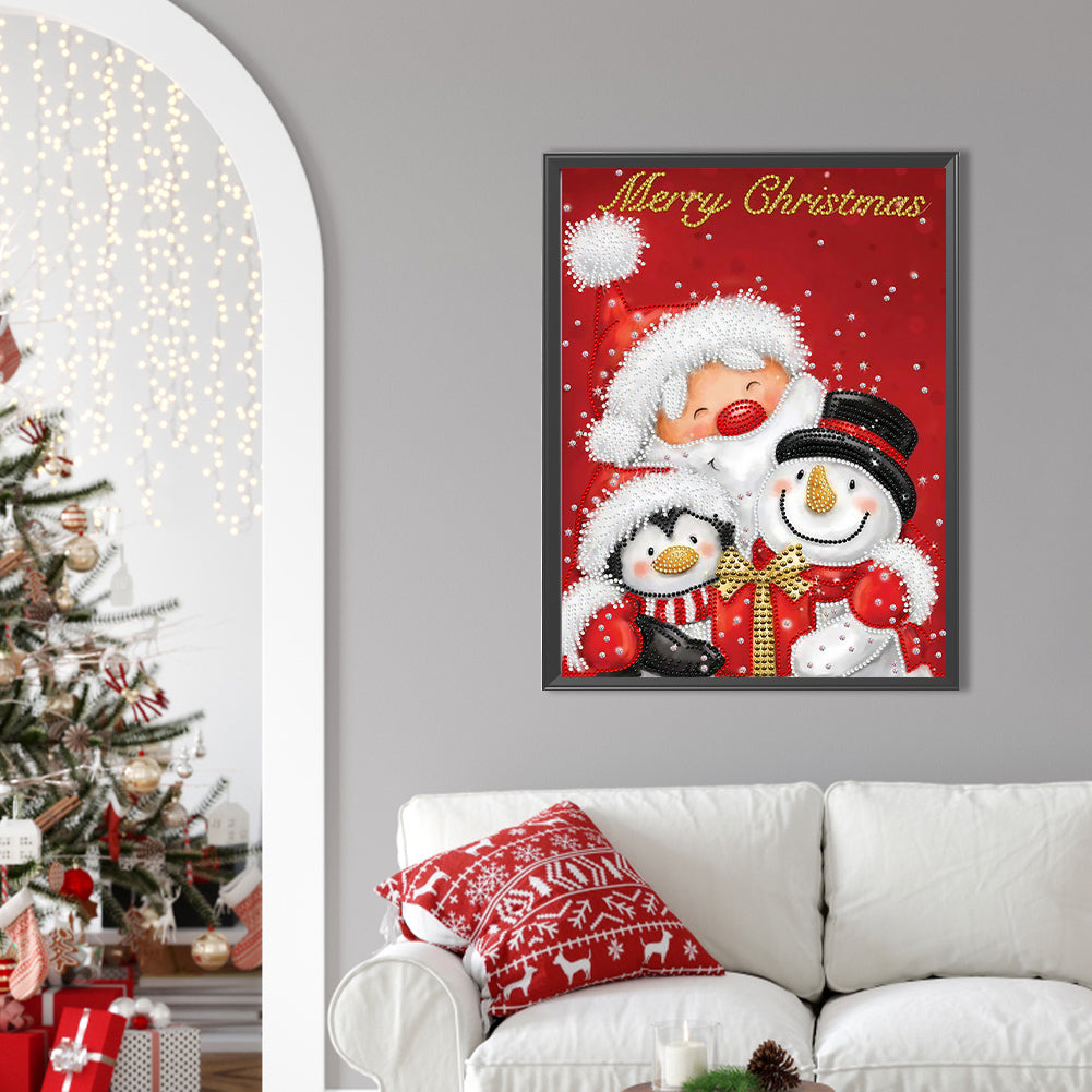 Snowman - Special Shaped Drill Diamond Painting 30*40CM