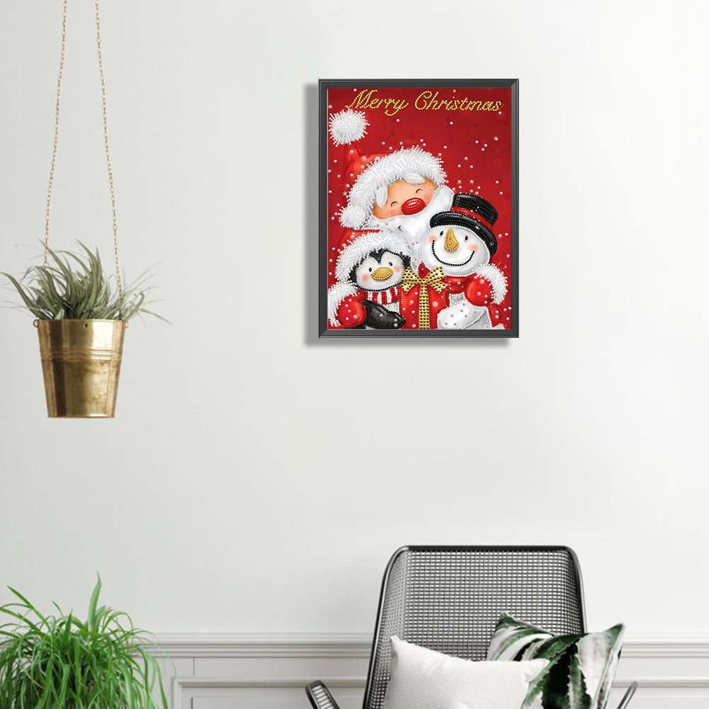 Snowman - Special Shaped Drill Diamond Painting 30*40CM