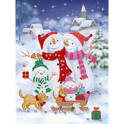 Snowman - Special Shaped Drill Diamond Painting 30*40CM