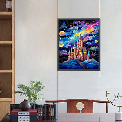 Castle Under The Stars - Full AB Round Drill Diamond Painting 40*50CM