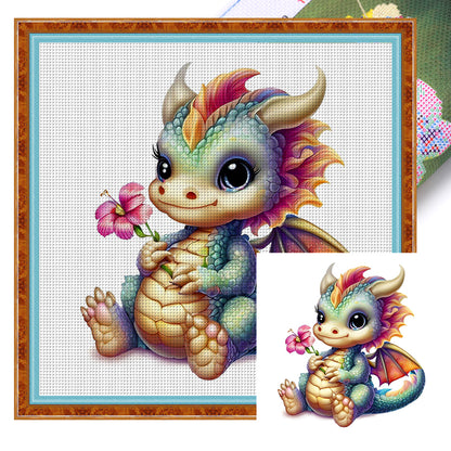 Xiaolong - 18CT Stamped Cross Stitch 30*30CM(Joy Sunday)