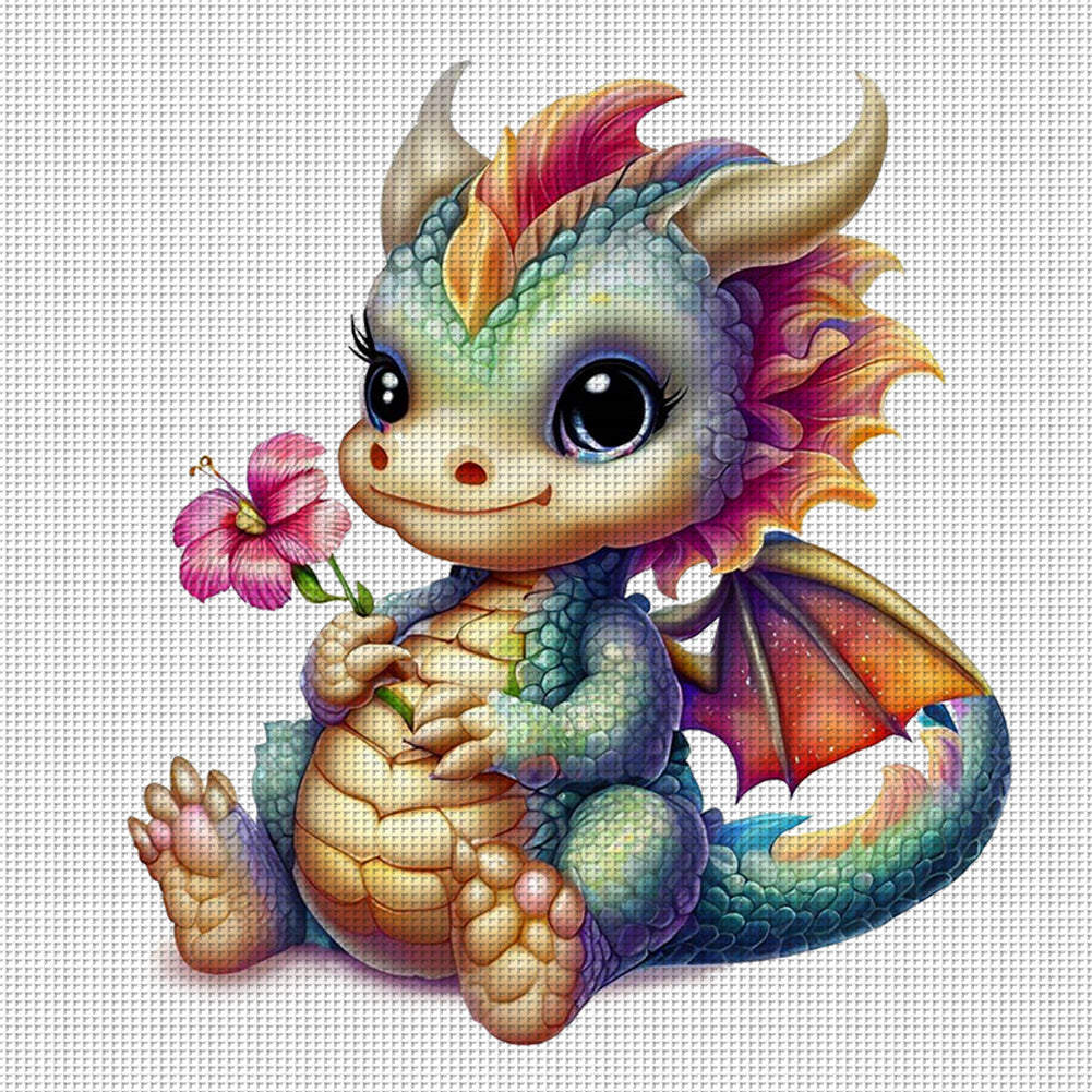 Xiaolong - 18CT Stamped Cross Stitch 30*30CM(Joy Sunday)