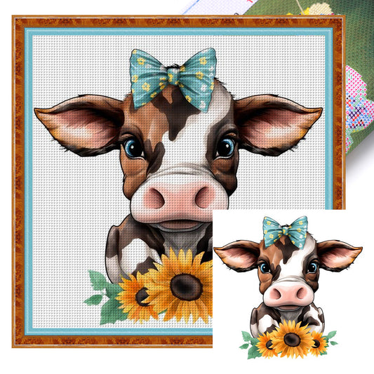 Ox - 11CT Stamped Cross Stitch 40*40CM(Joy Sunday)