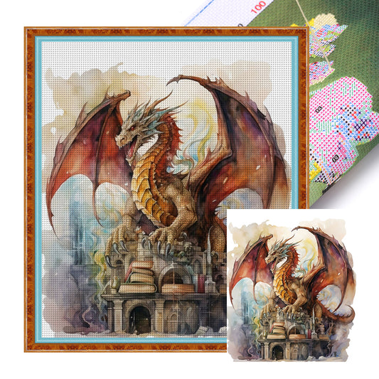 Dragon - 11CT Stamped Cross Stitch 55*60CM(Joy Sunday)