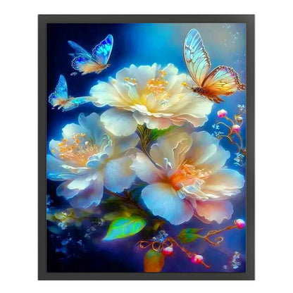 Flowers And Butterflies - 11CT Stamped Cross Stitch 40*50CM(Joy Sunday)