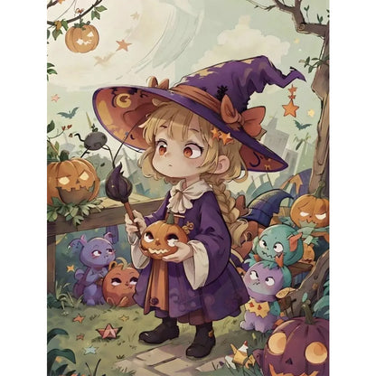 Little Witch - 11CT Stamped Cross Stitch 40*55CM(Joy Sunday)