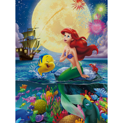 Little Mermaid Princess - 11CT Stamped Cross Stitch 45*60CM(Joy Sunday)