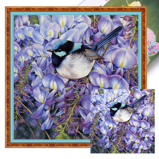 Sparrow - 11CT Stamped Cross Stitch 50*50CM(Joy Sunday)