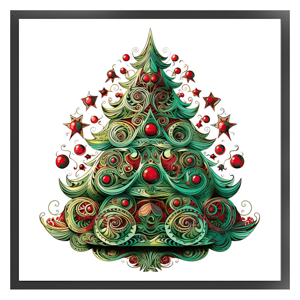 Christmas Tree - 11CT Stamped Cross Stitch 50*50CM(Joy Sunday)