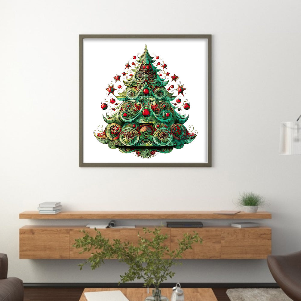 Christmas Tree - 11CT Stamped Cross Stitch 50*50CM(Joy Sunday)