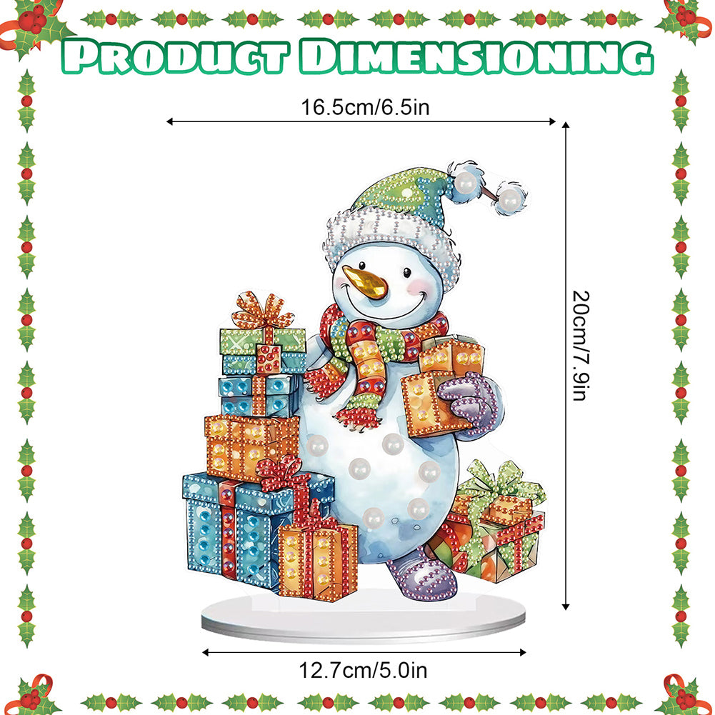 Diamond Painting Desktop Ornaments Kit for Office Desktop Decor(Gift Snowman #5)