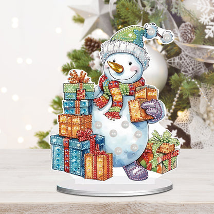 Diamond Painting Desktop Ornaments Kit for Office Desktop Decor(Gift Snowman #5)