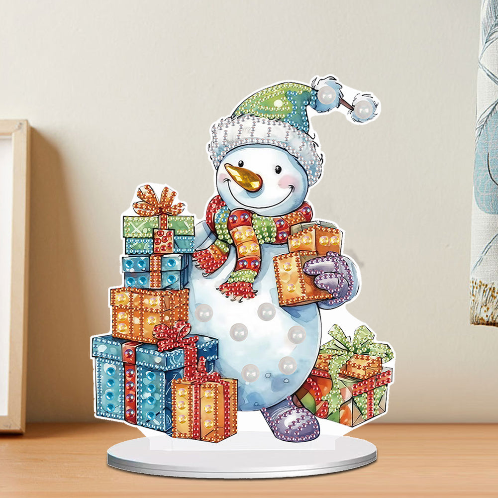 Diamond Painting Desktop Ornaments Kit for Office Desktop Decor(Gift Snowman #5)