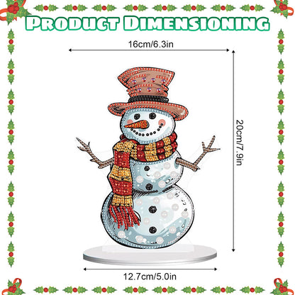 Diamond Painting Desktop Ornaments Kit for Office Desktop Decor (Snowman #6)